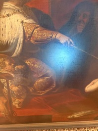 Theodore Boeyermans (1620-1678, attribu&eacute; &agrave;): Le jugement de Salomon, huile sur toile, 17&egrave;me si&egrave;cle