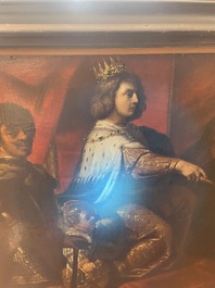 Theodore Boeyermans (1620-1678, attribu&eacute; &agrave;): Le jugement de Salomon, huile sur toile, 17&egrave;me si&egrave;cle