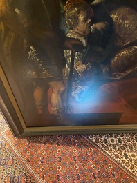 Theodore Boeyermans (1620-1678, attribu&eacute; &agrave;): Le jugement de Salomon, huile sur toile, 17&egrave;me si&egrave;cle