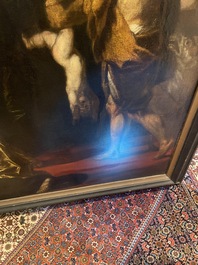 Theodore Boeyermans (1620-1678, attribu&eacute; &agrave;): Le jugement de Salomon, huile sur toile, 17&egrave;me si&egrave;cle