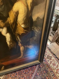 Theodore Boeyermans (1620-1678, attribu&eacute; &agrave;): Le jugement de Salomon, huile sur toile, 17&egrave;me si&egrave;cle