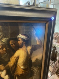 Theodore Boeyermans (1620-1678, attribu&eacute; &agrave;): Le jugement de Salomon, huile sur toile, 17&egrave;me si&egrave;cle