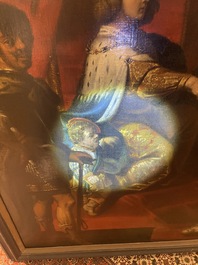 Theodore Boeyermans (1620-1678, attribu&eacute; &agrave;): Le jugement de Salomon, huile sur toile, 17&egrave;me si&egrave;cle