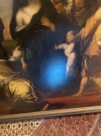 Theodore Boeyermans (1620-1678, attribu&eacute; &agrave;): Le jugement de Salomon, huile sur toile, 17&egrave;me si&egrave;cle