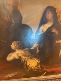 Theodore Boeyermans (1620-1678, attribu&eacute; &agrave;): Le jugement de Salomon, huile sur toile, 17&egrave;me si&egrave;cle