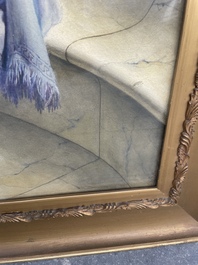 Willem Geets (1838-1919), apr&egrave;s Lawrence Alma-Tadema (1836-1912): Dame au repos, aquarelle sur papier, dat&eacute; 1910