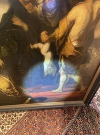 Theodore Boeyermans (1620-1678, attribu&eacute; &agrave;): Le jugement de Salomon, huile sur toile, 17&egrave;me si&egrave;cle