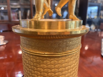 Cand&eacute;labre Charles X &agrave; six lumi&egrave;res en bronze dor&eacute;, France, attribu&eacute; &agrave; Pierre-Philippe Thomire, ca. 1820-1830