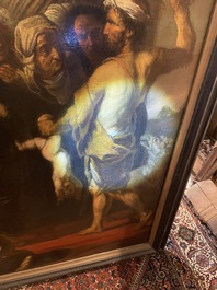 Theodore Boeyermans (1620-1678, attribu&eacute; &agrave;): Le jugement de Salomon, huile sur toile, 17&egrave;me si&egrave;cle