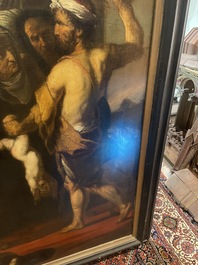 Theodore Boeyermans (1620-1678, attribu&eacute; &agrave;): Le jugement de Salomon, huile sur toile, 17&egrave;me si&egrave;cle