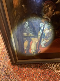 Theodore Boeyermans (1620-1678, attribu&eacute; &agrave;): Le jugement de Salomon, huile sur toile, 17&egrave;me si&egrave;cle