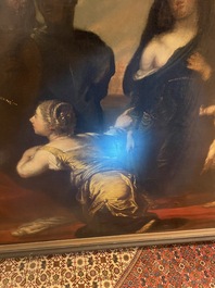 Theodore Boeyermans (1620-1678, attribu&eacute; &agrave;): Le jugement de Salomon, huile sur toile, 17&egrave;me si&egrave;cle