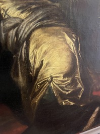 Theodore Boeyermans (1620-1678, attribu&eacute; &agrave;): Le jugement de Salomon, huile sur toile, 17&egrave;me si&egrave;cle