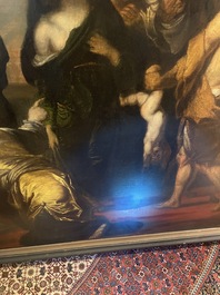 Theodore Boeyermans (1620-1678, attribu&eacute; &agrave;): Le jugement de Salomon, huile sur toile, 17&egrave;me si&egrave;cle