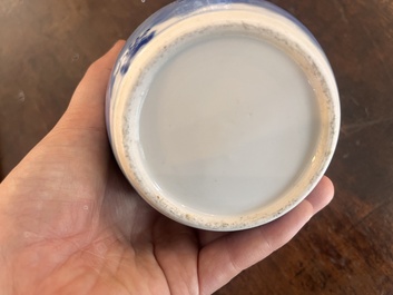 Collection vari&eacute;e en porcelaine de Chine bleu et blanc, Kangxi et post&eacute;rieur