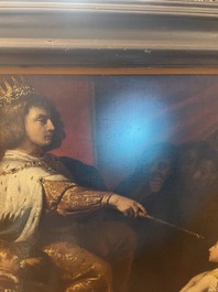 Theodore Boeyermans (1620-1678, attribu&eacute; &agrave;): Le jugement de Salomon, huile sur toile, 17&egrave;me si&egrave;cle