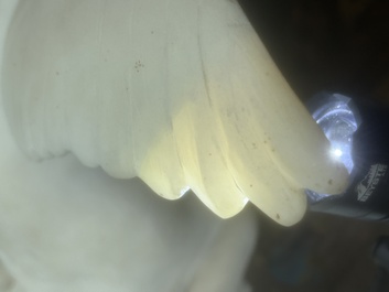 Cl&eacute;ment-L&eacute;opold Steiner (1853-1899): Groupe en marbre blanc repr&eacute;sentant l'Amour jouant avec un papillon