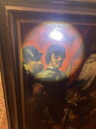 Theodore Boeyermans (1620-1678, attribu&eacute; &agrave;): Le jugement de Salomon, huile sur toile, 17&egrave;me si&egrave;cle