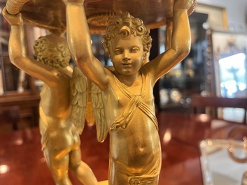 Cand&eacute;labre Charles X &agrave; six lumi&egrave;res en bronze dor&eacute;, France, attribu&eacute; &agrave; Pierre-Philippe Thomire, ca. 1820-1830