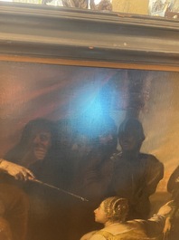 Theodore Boeyermans (1620-1678, attribu&eacute; &agrave;): Le jugement de Salomon, huile sur toile, 17&egrave;me si&egrave;cle