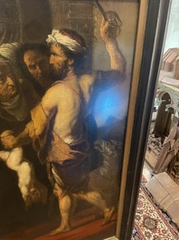 Theodore Boeyermans (1620-1678, attribu&eacute; &agrave;): Le jugement de Salomon, huile sur toile, 17&egrave;me si&egrave;cle