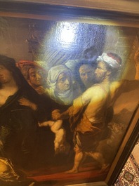 Theodore Boeyermans (1620-1678, attribu&eacute; &agrave;): Le jugement de Salomon, huile sur toile, 17&egrave;me si&egrave;cle