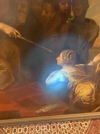 Theodore Boeyermans (1620-1678, attribu&eacute; &agrave;): Le jugement de Salomon, huile sur toile, 17&egrave;me si&egrave;cle