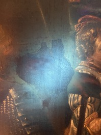 Theodore Boeyermans (1620-1678, attribu&eacute; &agrave;): Le jugement de Salomon, huile sur toile, 17&egrave;me si&egrave;cle