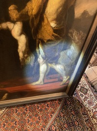 Theodore Boeyermans (1620-1678, attribu&eacute; &agrave;): Le jugement de Salomon, huile sur toile, 17&egrave;me si&egrave;cle