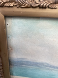 Willem Geets (1838-1919), apr&egrave;s Lawrence Alma-Tadema (1836-1912): Dame au repos, aquarelle sur papier, dat&eacute; 1910