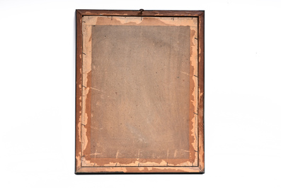 Louis Geens (1835-1906): Soldaten in een loopgraaf in wintertijd, aquarel op papier, gedateerd (18)99