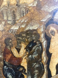 Ic&ocirc;ne orthodoxe, 'La R&eacute;surrection de Lazare' ('Voskresenie Lazara'), Russie, probablement Moscou, premi&egrave;re moiti&eacute; du 17&egrave;me si&egrave;cle