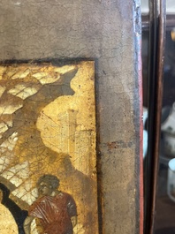 Ic&ocirc;ne orthodoxe, 'La R&eacute;surrection de Lazare' ('Voskresenie Lazara'), Russie, probablement Moscou, premi&egrave;re moiti&eacute; du 17&egrave;me si&egrave;cle