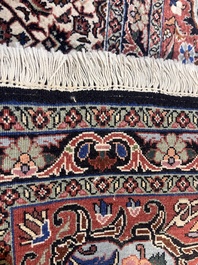 Tapis oriental de type Bidjar &agrave; d&eacute;cor floral, laine sur coton, 20&egrave;me si&egrave;cle