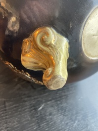 Vase tripode en porcelaine Satsuma de Japon, Meiji, 19&egrave;me si&egrave;cle