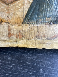 Ic&ocirc;ne orthodoxe, 'Christ &agrave; l'&oelig;il s&eacute;v&egrave;re', Russie, premier quart du 18&egrave;me si&egrave;cle