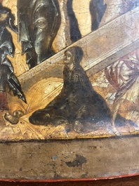 Ic&ocirc;ne orthodoxe, 'La R&eacute;surrection de Lazare' ('Voskresenie Lazara'), Russie, probablement Moscou, premi&egrave;re moiti&eacute; du 17&egrave;me si&egrave;cle