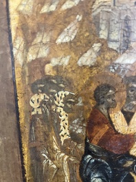 Ic&ocirc;ne orthodoxe, 'La R&eacute;surrection de Lazare' ('Voskresenie Lazara'), Russie, probablement Moscou, premi&egrave;re moiti&eacute; du 17&egrave;me si&egrave;cle