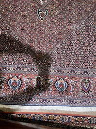 Tapis oriental de type Bidjar &agrave; d&eacute;cor floral, laine sur coton, 20&egrave;me si&egrave;cle