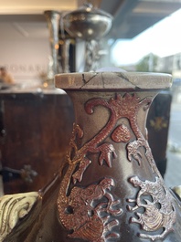 Vase tripode en porcelaine Satsuma de Japon, Meiji, 19&egrave;me si&egrave;cle