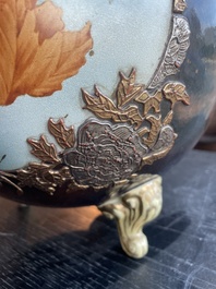 Vase tripode en porcelaine Satsuma de Japon, Meiji, 19&egrave;me si&egrave;cle