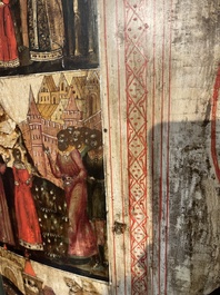 Ic&ocirc;ne orthodoxe impressionnante, 'Notre-Dame de Kazan avec des miracles', Russie, Kostroma, troisi&egrave;me quart du 18&egrave;me si&egrave;cle