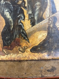 Ic&ocirc;ne orthodoxe, 'La R&eacute;surrection de Lazare' ('Voskresenie Lazara'), Russie, probablement Moscou, premi&egrave;re moiti&eacute; du 17&egrave;me si&egrave;cle