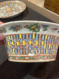 Collection vari&eacute;e en porcelaine de Chine famille rose de Canton, 19&egrave;me si&egrave;cle