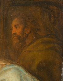 Flemish school, follower of Peter Paul Rubens (1577-1640): The adoration of the kings, oil on panel, 17th C.