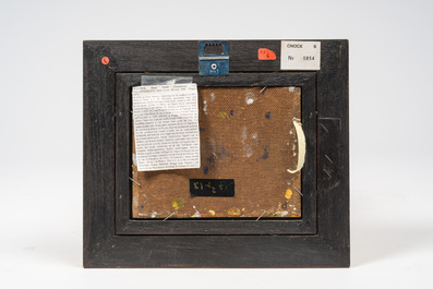 Henri Victor Wolvens (1896-1977): Geanimeerd strandzicht, olie op board