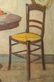 Louis Thevenet (1874-1930): Quiet interior, oil on canvas, dated 1921