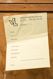 Isidore Opsomer (1878-1967): Paysage au moulin, huile sur board