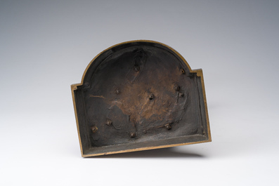 Provin Serres (1840-?): Pan en Ceres, gepatineerd brons