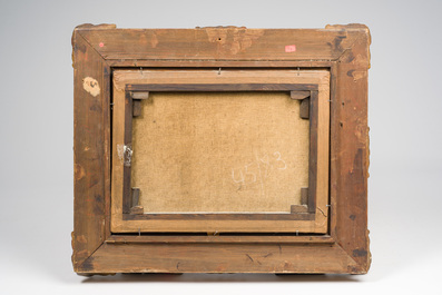 Hubert Bellis (1831-1902): Stilleven met glas en schaaldieren, olie op doek